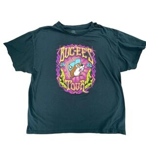Bucees Tour T Shirt 1982-2021 Black Graphic Beaver Texas Travel‎ 2X - small hole